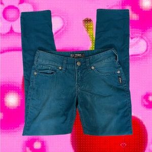 !Low-Waisted Vintage Blue Corduroy Pants!